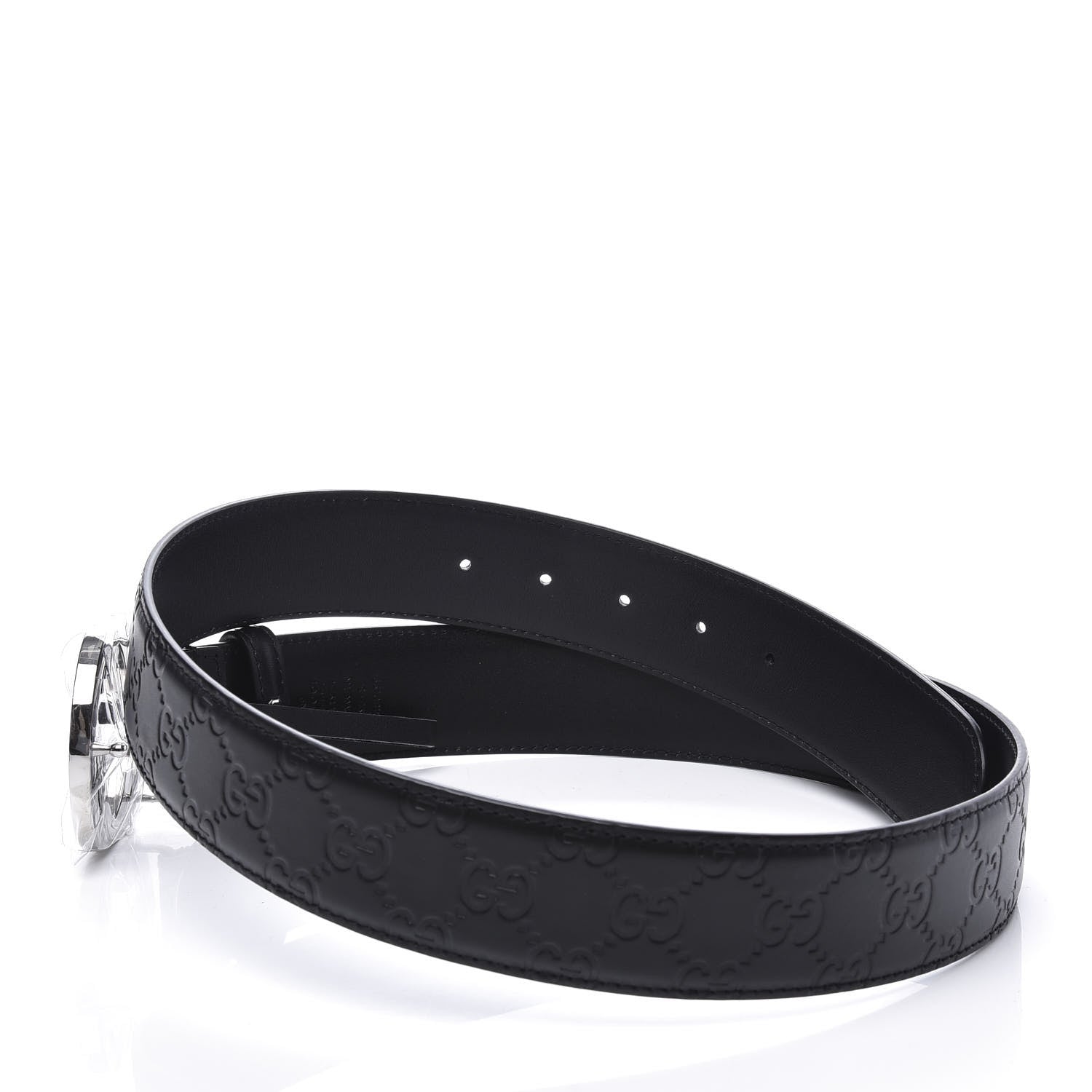Gucci Guccissima Signature Interlocking G 40mm Belt 90 36 Black 4 of 6