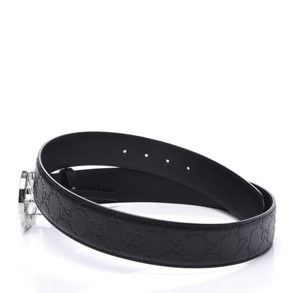 Gucci Guccissima Signature Interlocking G 40mm Belt 90 36 Black 4 of 6