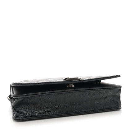 Chanel Caviar Quilted Boy Wallet On Chain WOC Black 4 of 14