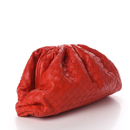 Bottega Veneta Nappa Maxi Intrecciato The Pouch Oversized Clutch Bright Red 2 of 7