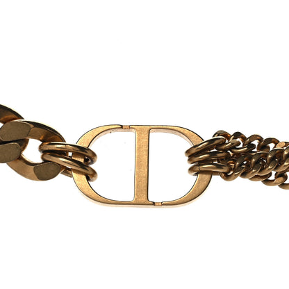 Christian Dior Metal Chain Choker Necklace Gold 5 of 6
