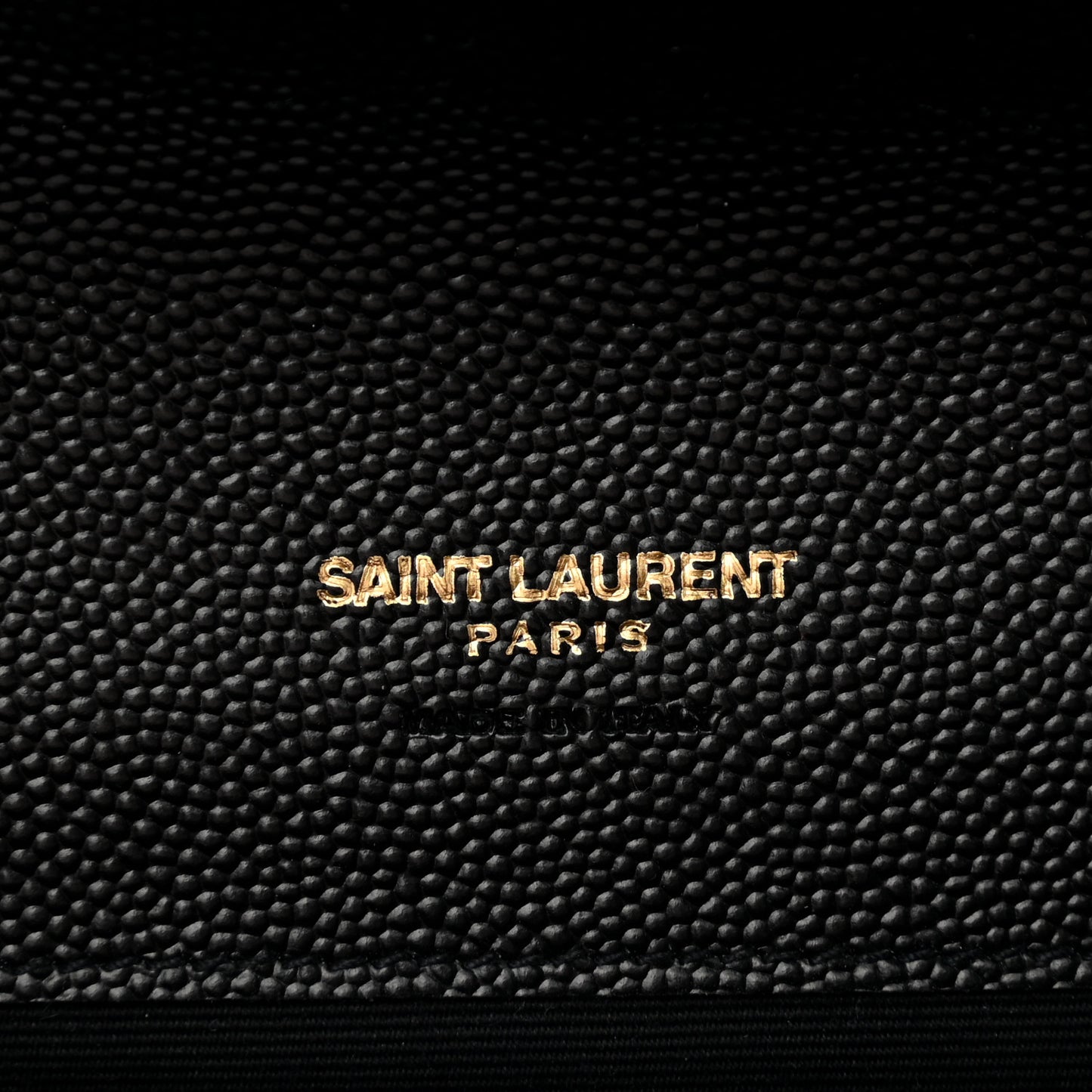 Grain De Poudre Matelasse Chevron Monogram Envelope Clutch Black