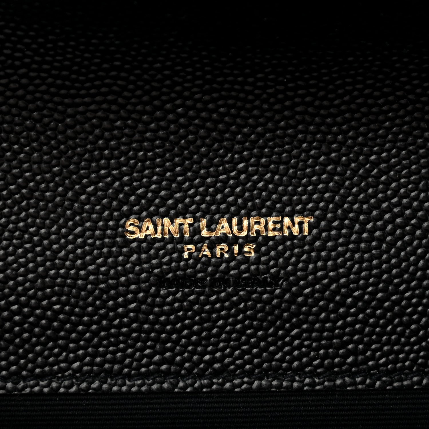 Saint Laurent Grain De Poudre Matelasse Chevron Monogram Envelope Clutch Black 6 of 7