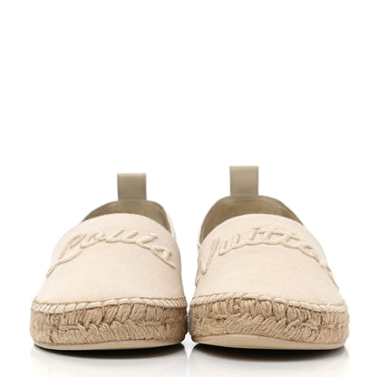Louis Vuitton Canvas Waterfall Espadrille Flats 37 Ecru 2 of 4
