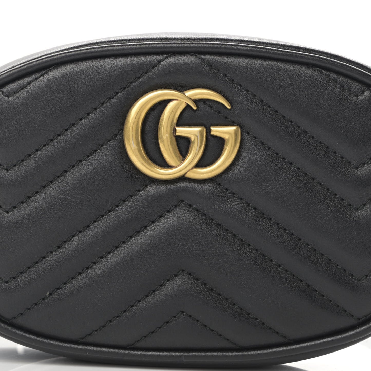 Calfskin Matelasse GG Marmont Belt Bag 85 34 Black