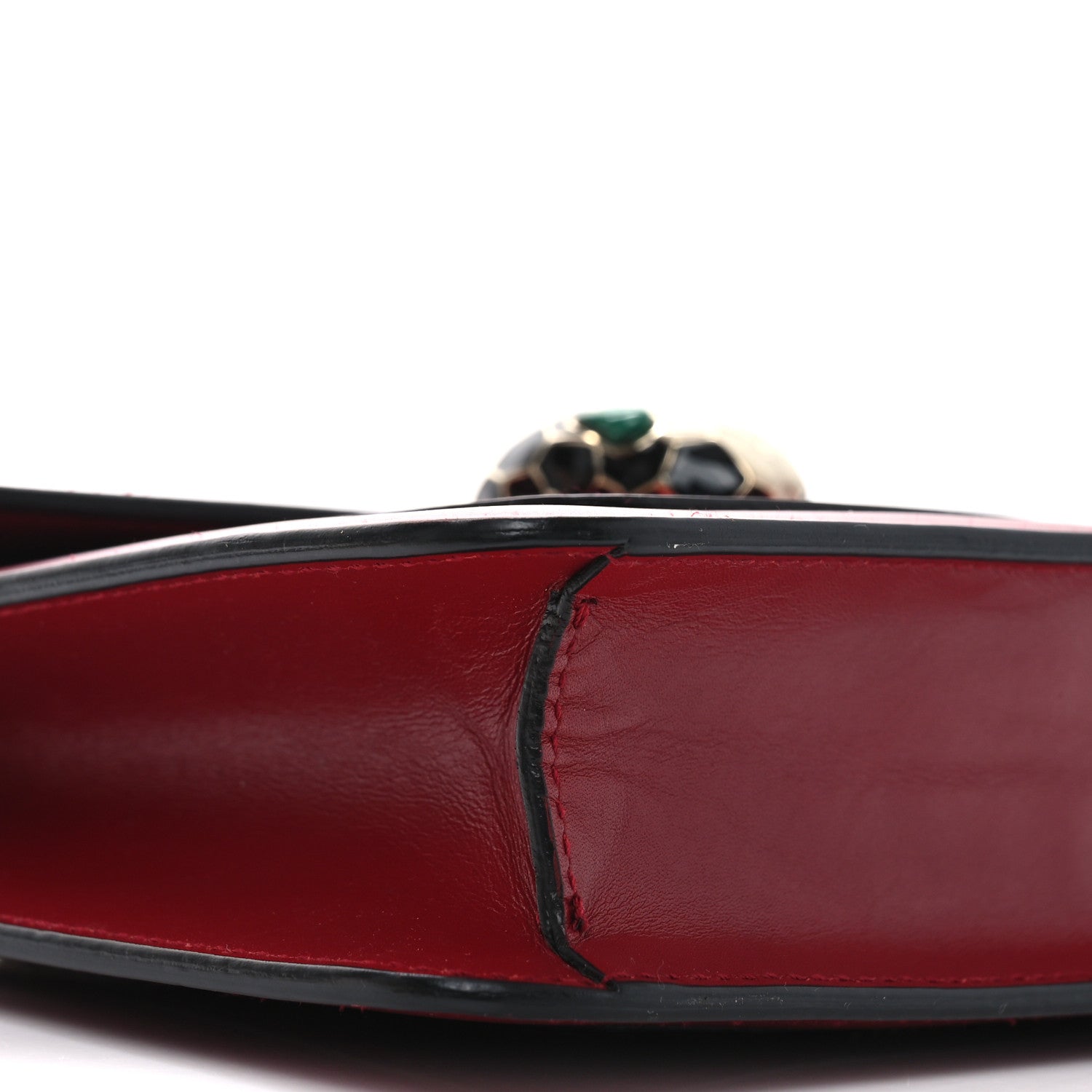 Bulgari Calfskin Small Serpenti Forever Snake Strap Crossbody Bag Red 8 of 9