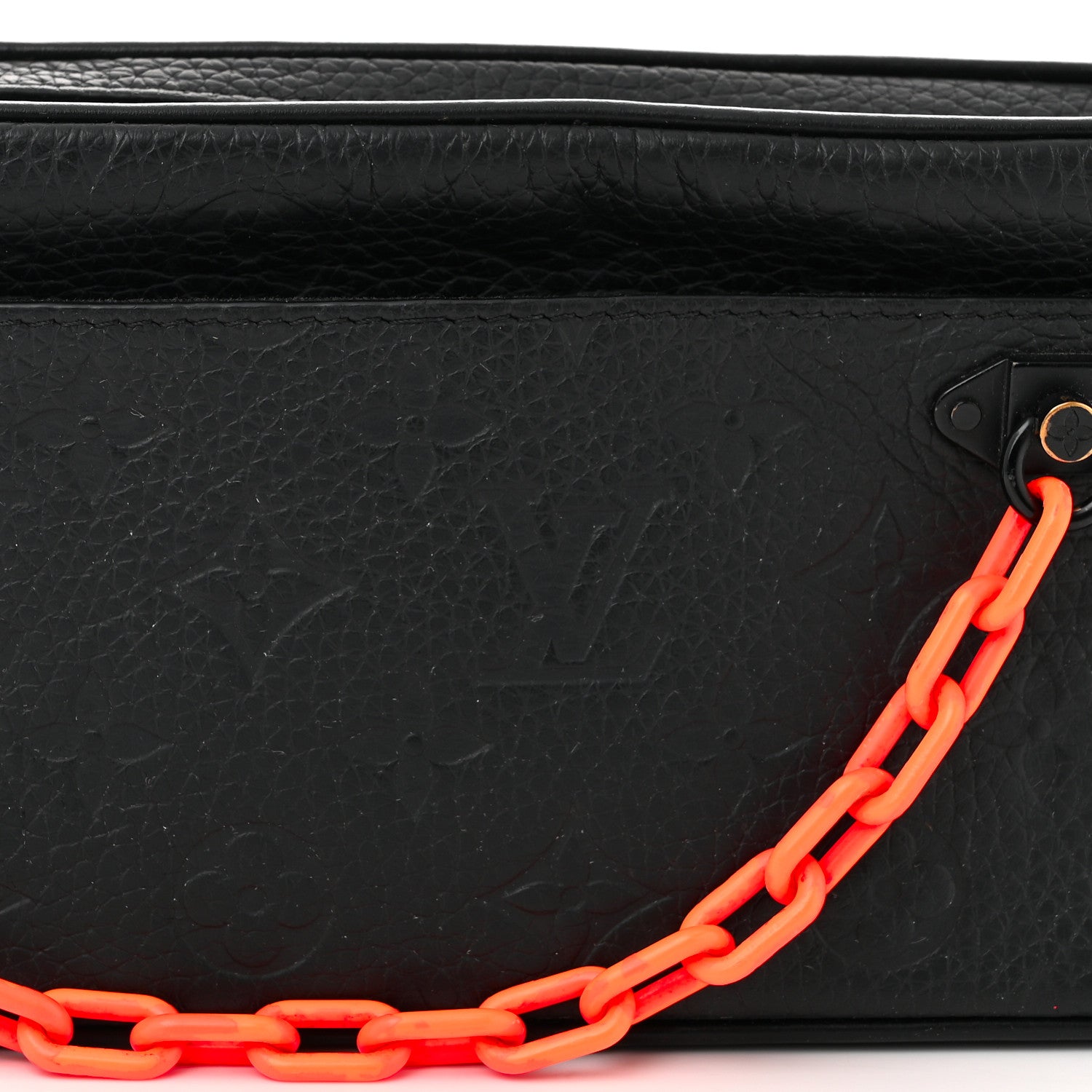 Louis Vuitton Taurillon Monogram Uniformes Solar Ray Soft Pochette Volga Belt Bag Black 7 of 11