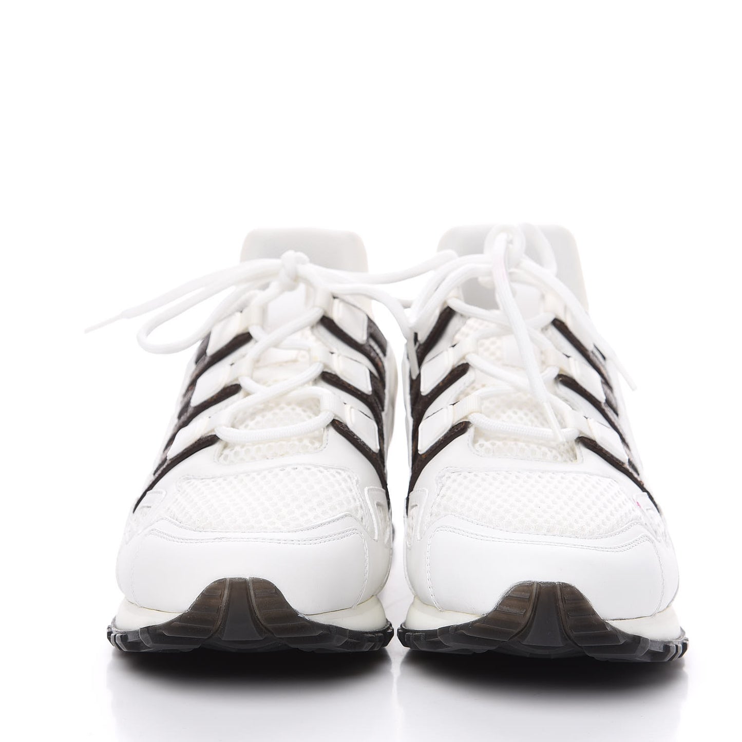 Calfskin Monogram Run Away Sneakers 39 White