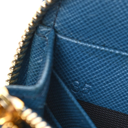 Prada Saffiano Zip Around Wallet Cobalto 9 of 11
