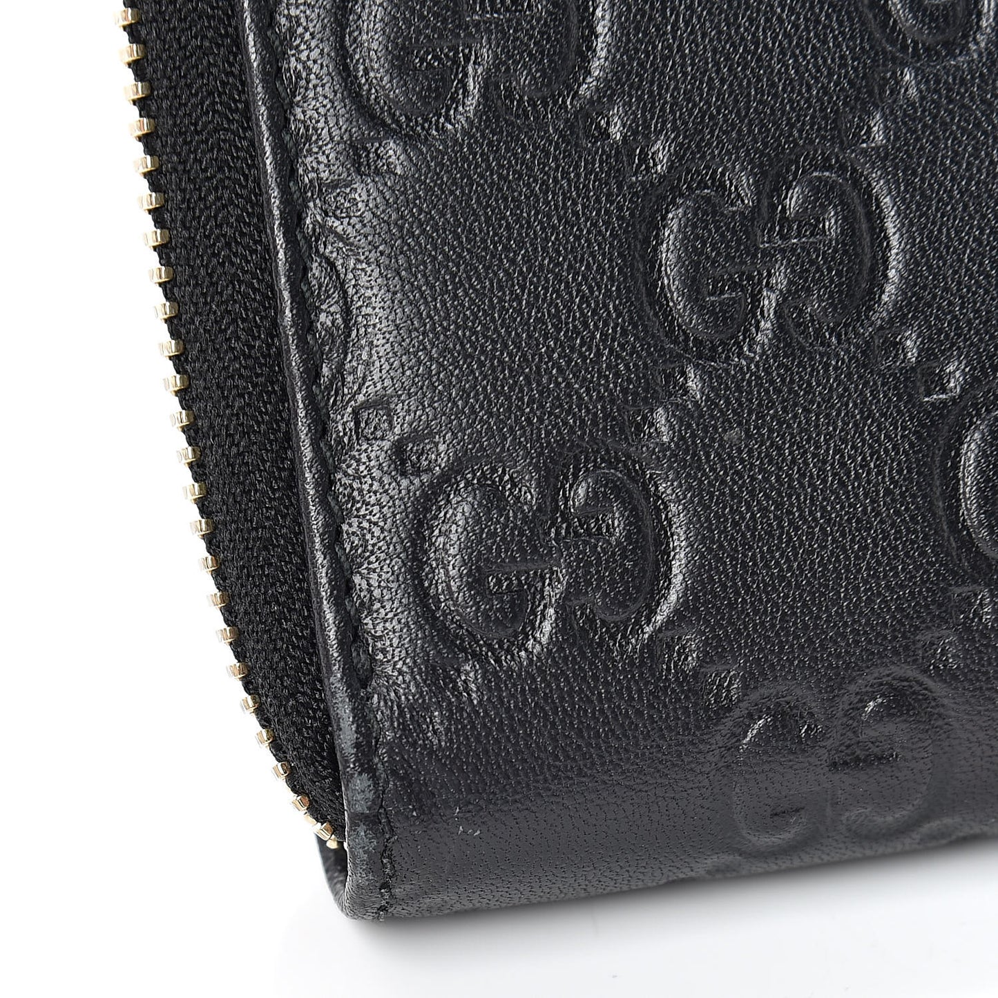 Guccissima Zip Around Travel Wallet Black