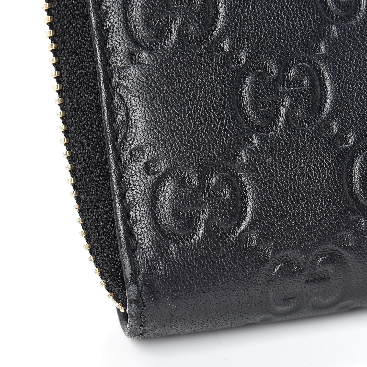 Gucci Guccissima Zip Around Travel Wallet Black 11 of 11