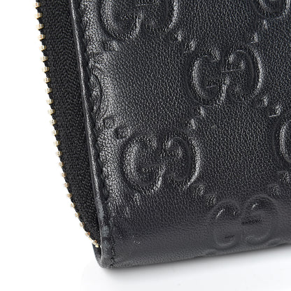 Gucci Guccissima Zip Around Travel Wallet Black 11 of 11