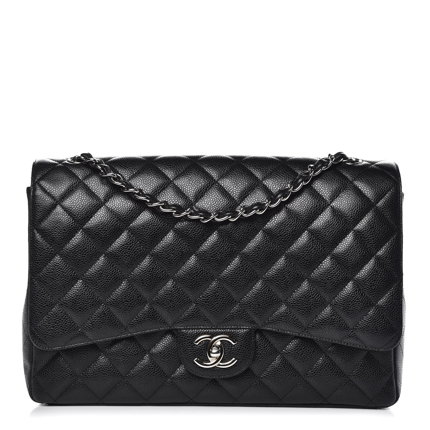 Chanel Caviar Quilted Maxi Double Flap Black 1 of 10