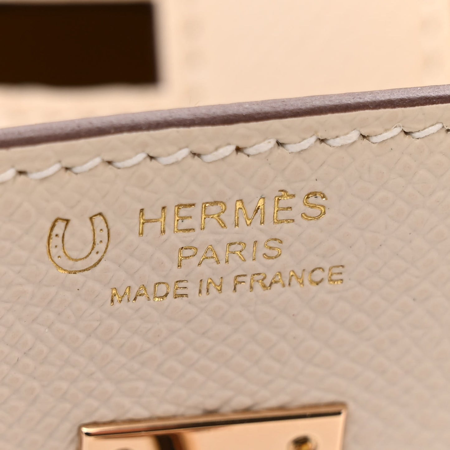 Epsom Horseshoe Birkin Sellier 25 Nata Jaune Ambre