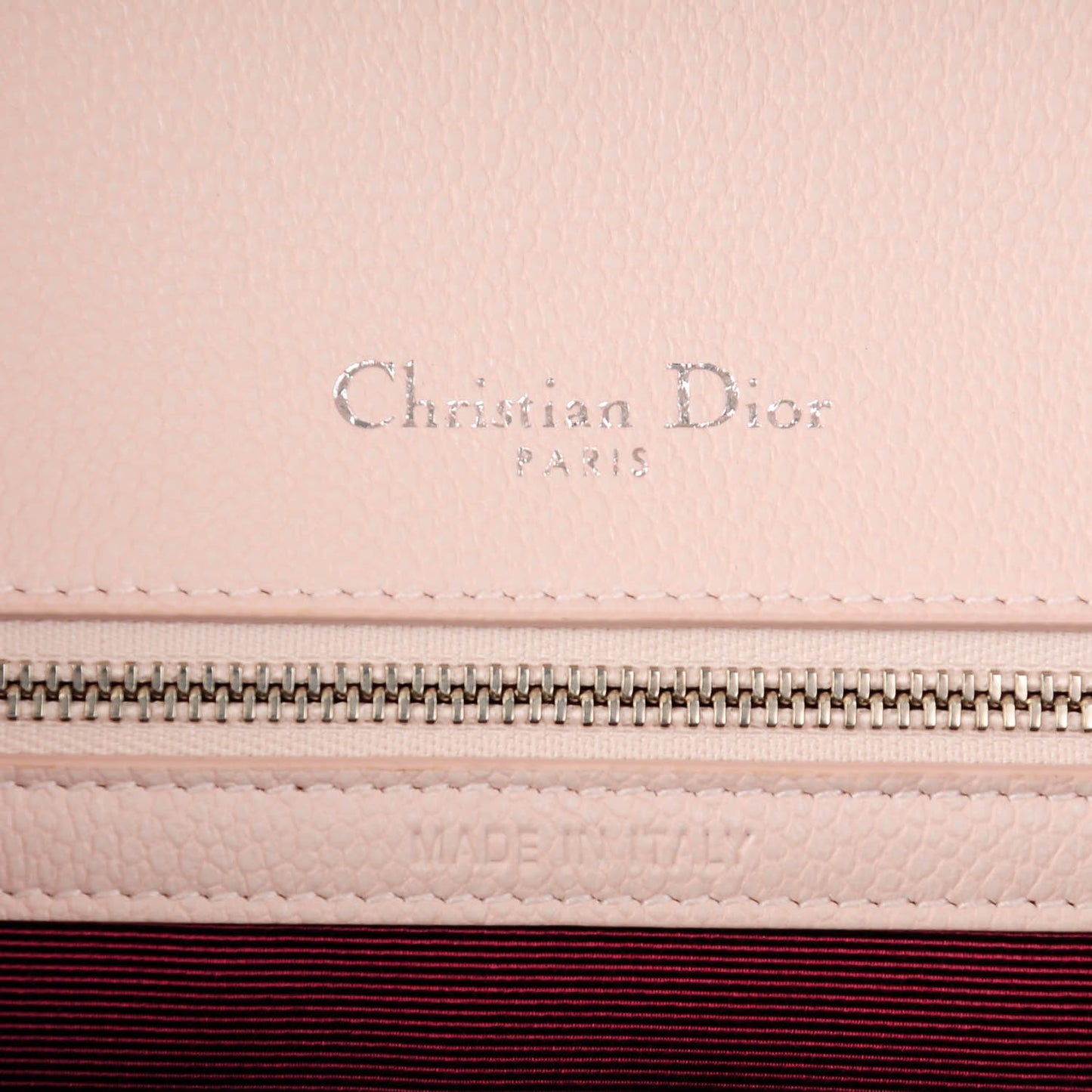 Grained Calfskin Medium Diorama Flap Bag Nude