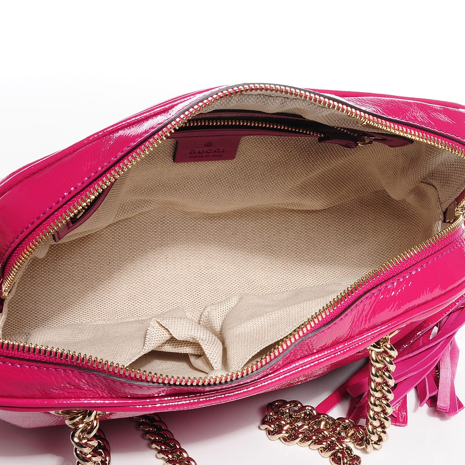 Gucci Vernice Naplack Small Soho Bowler Bright Bouganville 7 of 9