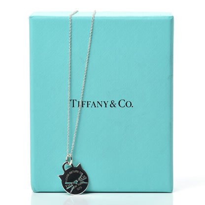 Tiffany Sterling Silver Return To Tiffany Cat Pendant Necklace 7 of 7