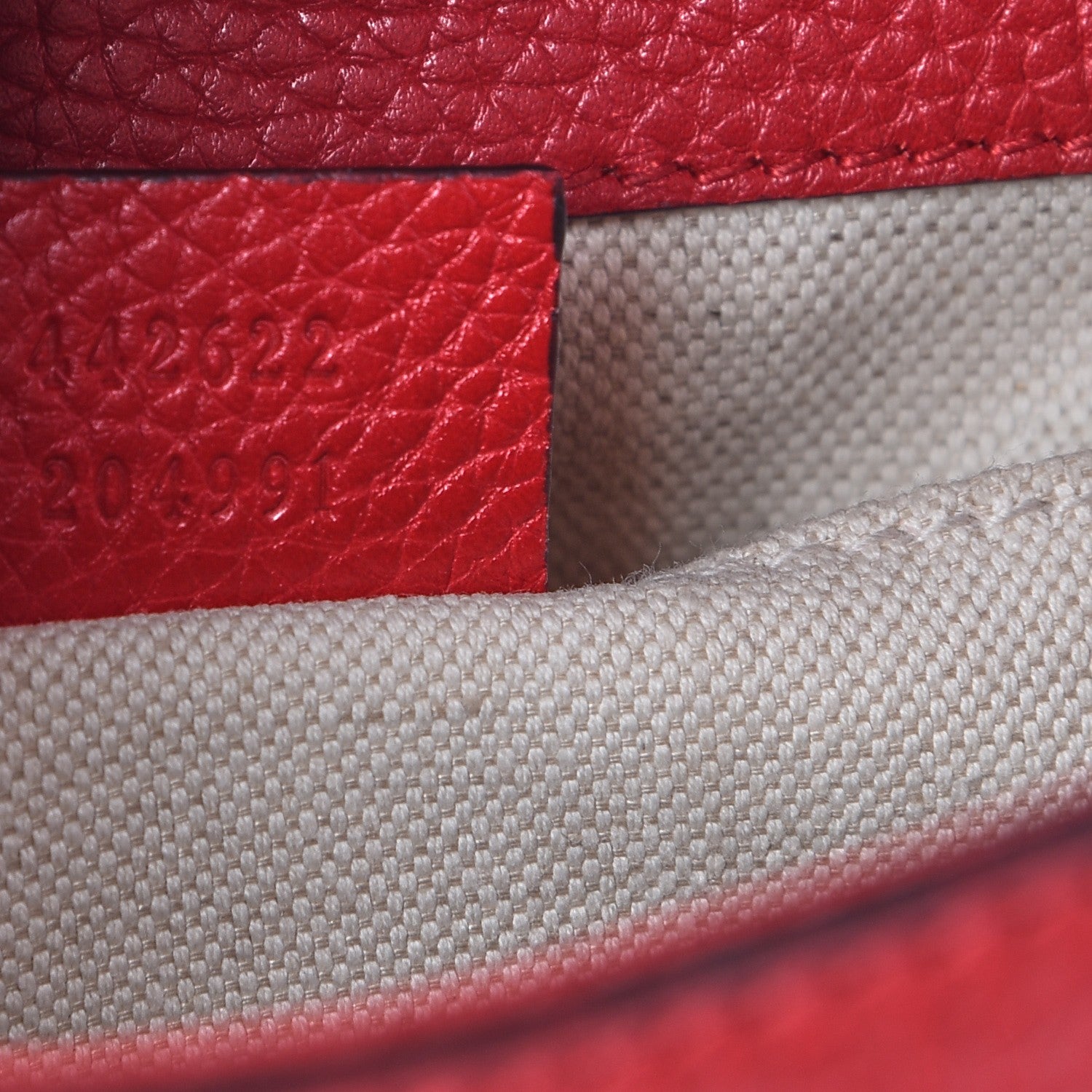 Gucci Calfskin Mini GG Marmont Top Handle Bag Vulcanic Red 7 of 7