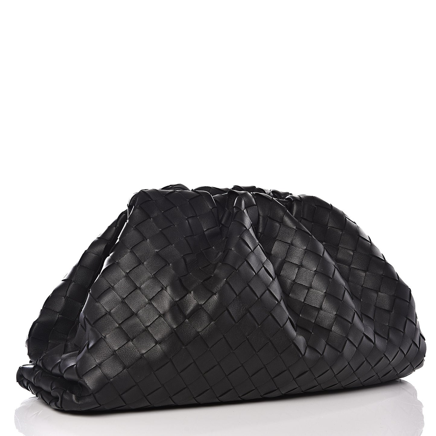 Nappa Maxi Intreccio The Pouch Oversized Clutch Black