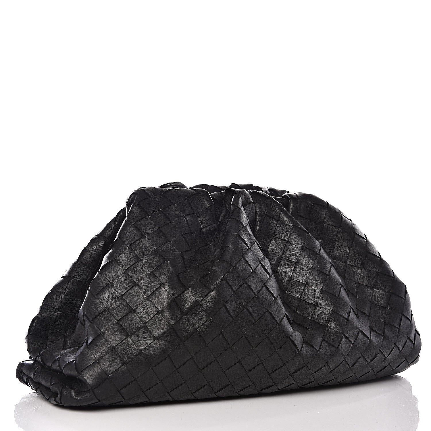 Bottega Veneta Nappa Maxi Intreccio The Pouch Oversized Clutch Black 2 of 9