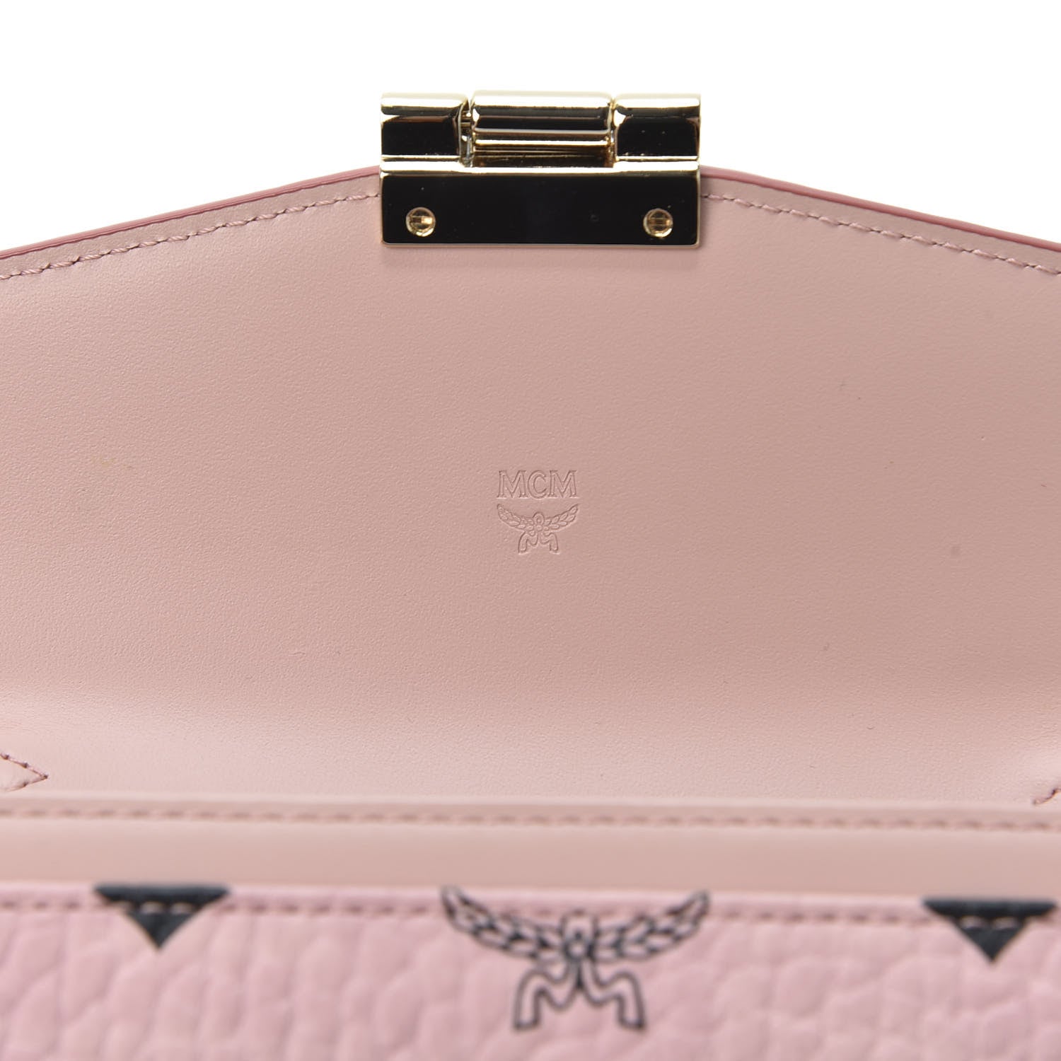 MCM Visetos Large Patricia Wallet On Chain Soft Pink 7 of 9