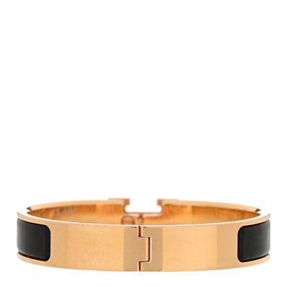 Hermes Enamel Narrow Clic Clac H Bracelet PM Black 3 of 5