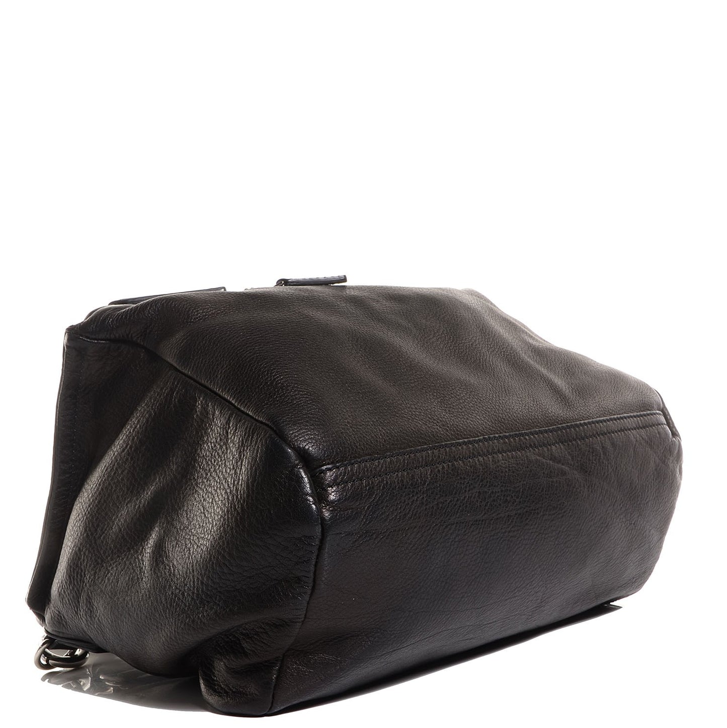 Waxed Calfskin Medium Studded Pandora Black
