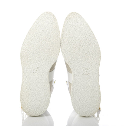 Louis Vuitton Calfskin Suede Mens Creeper Ankle Boots 8.5 White 5 of 10