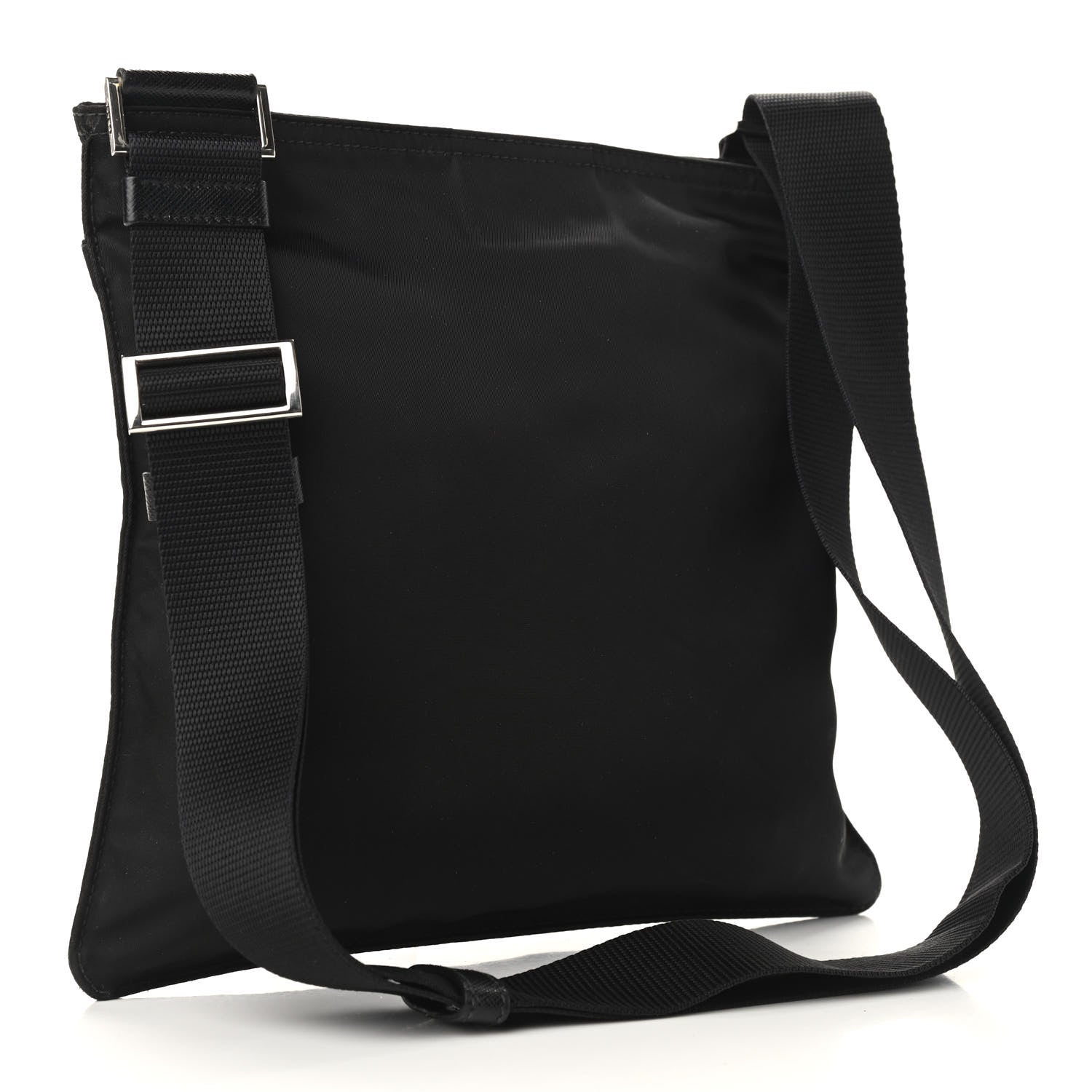 Prada Nylon Vela Flat Messenger Bag Black 3 of 7