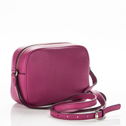 Gucci Pebbled Calfskin Small Soho Disco Bag Bright Bougainvillea 3 of 7