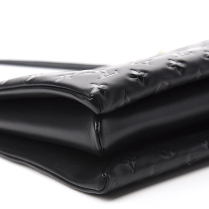 Louis Vuitton Lambskin Embossed Monogram Coussin MM Black 6 of 11