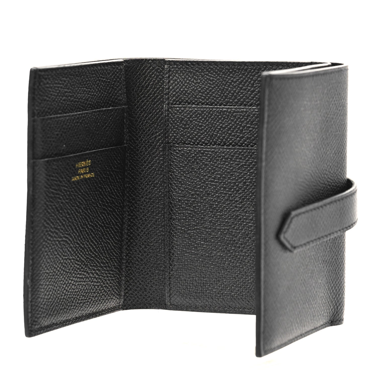 Hermes Epsom Tri-Fold Compact Bearn Wallet Black 5 of 8