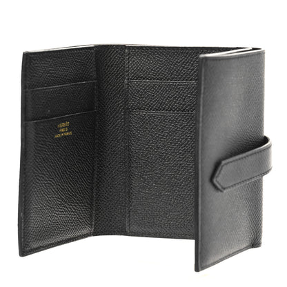 Hermes Epsom Tri-Fold Compact Bearn Wallet Black 5 of 8