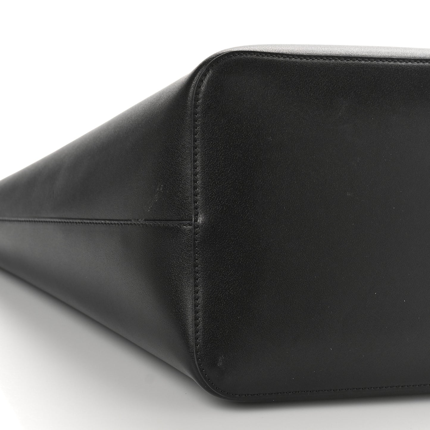 Smooth Calfskin Logo Tote Black