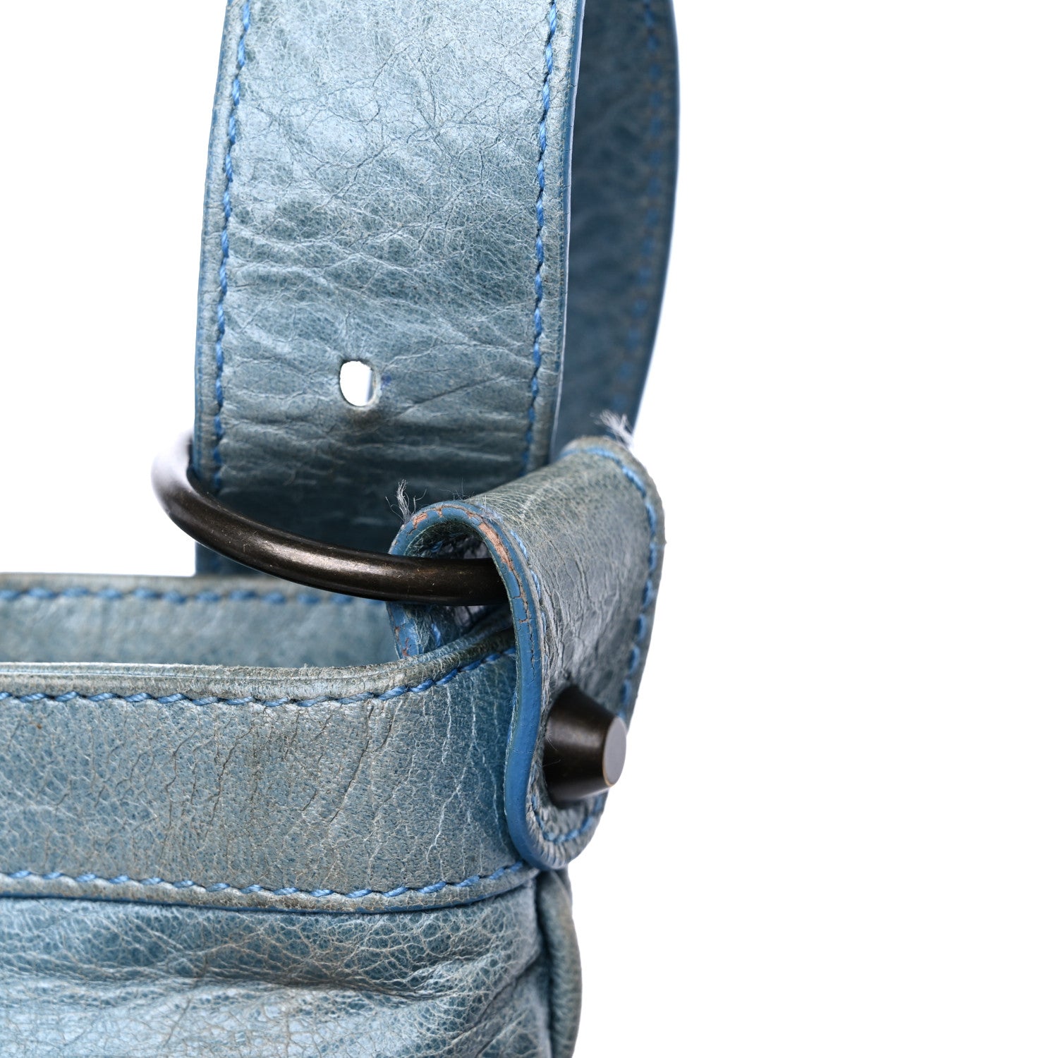 Balenciaga Chevre Classic Hardware Flat Messenger Sky Blue 23 of 24