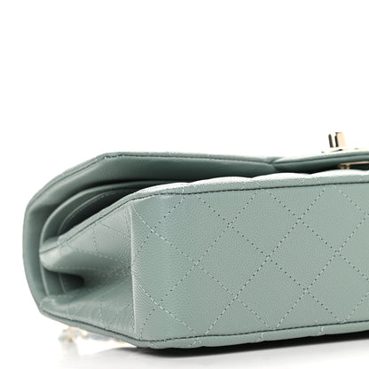 Chanel Caviar Quilted Medium Double Flap Dark Green 7 of 8