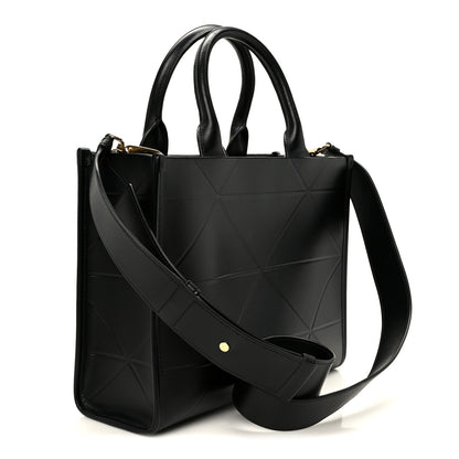Prada Soft Calfskin Triangolo Symbole Embossed Small Tote Black 3 of 10