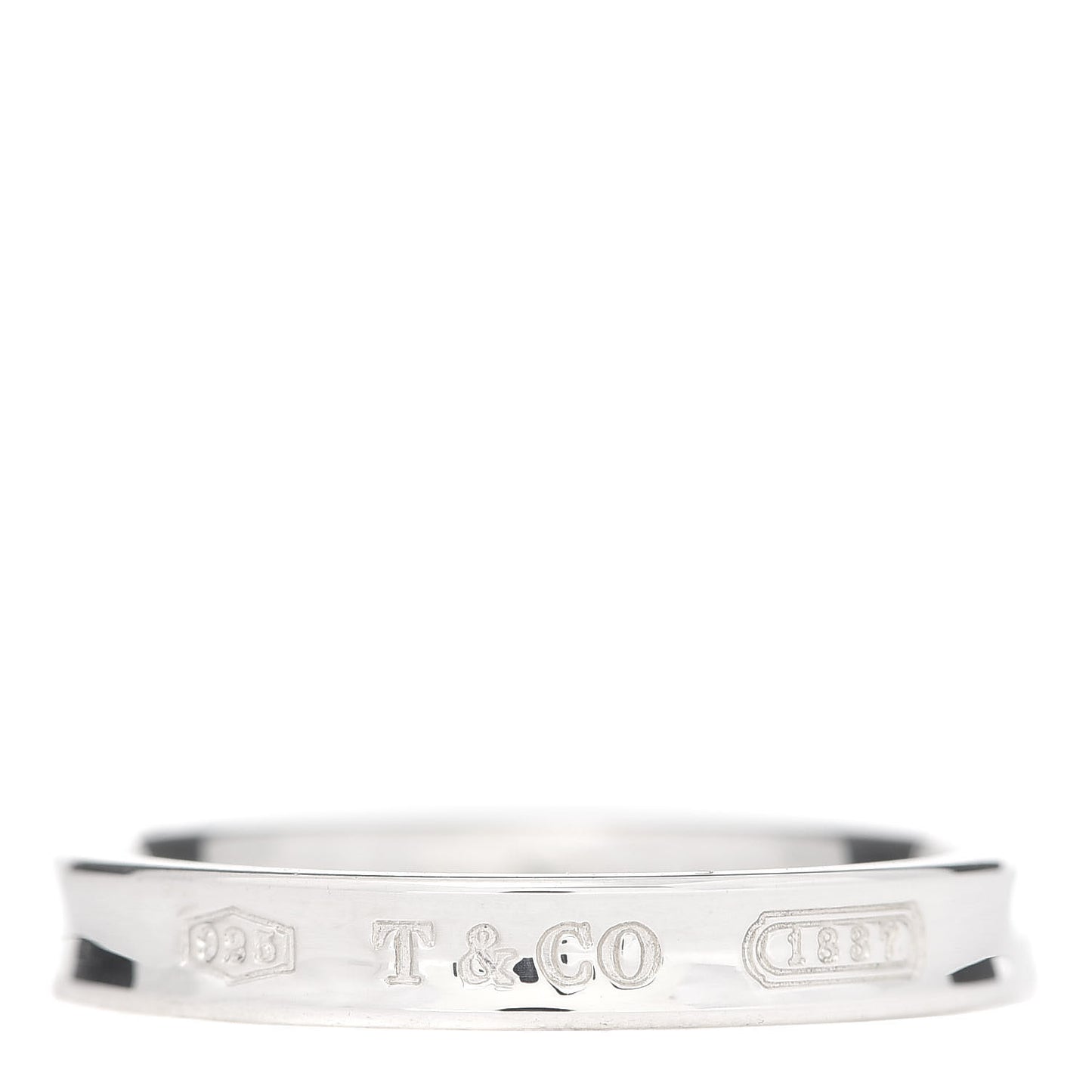 Sterling Silver Narrow 1837 Band Ring 68 12.25