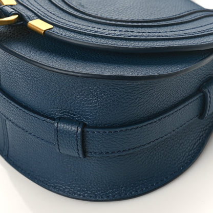 Chloe Grained Calfskin Small Marcie Saddle Bag Navy 8 of 8