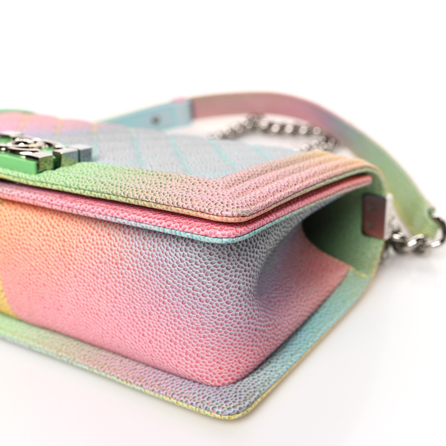 Chanel Caviar Quilted Medium Cuba Rainbow Boy Flap Multicolor 9 of 10