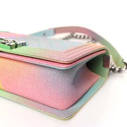 Chanel Caviar Quilted Medium Cuba Rainbow Boy Flap Multicolor 9 of 10