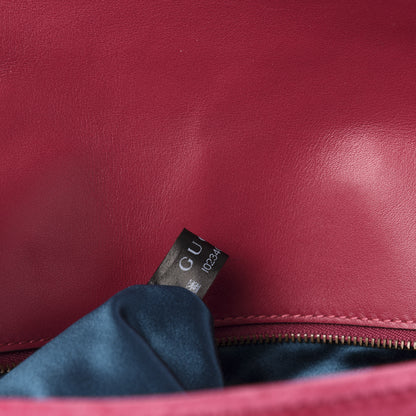 Gucci Velvet Matelasse Blind for Love Embroidered Medium GG Marmont Shoulder Bag Light Raspberry Rose Multicolor 8 of 11
