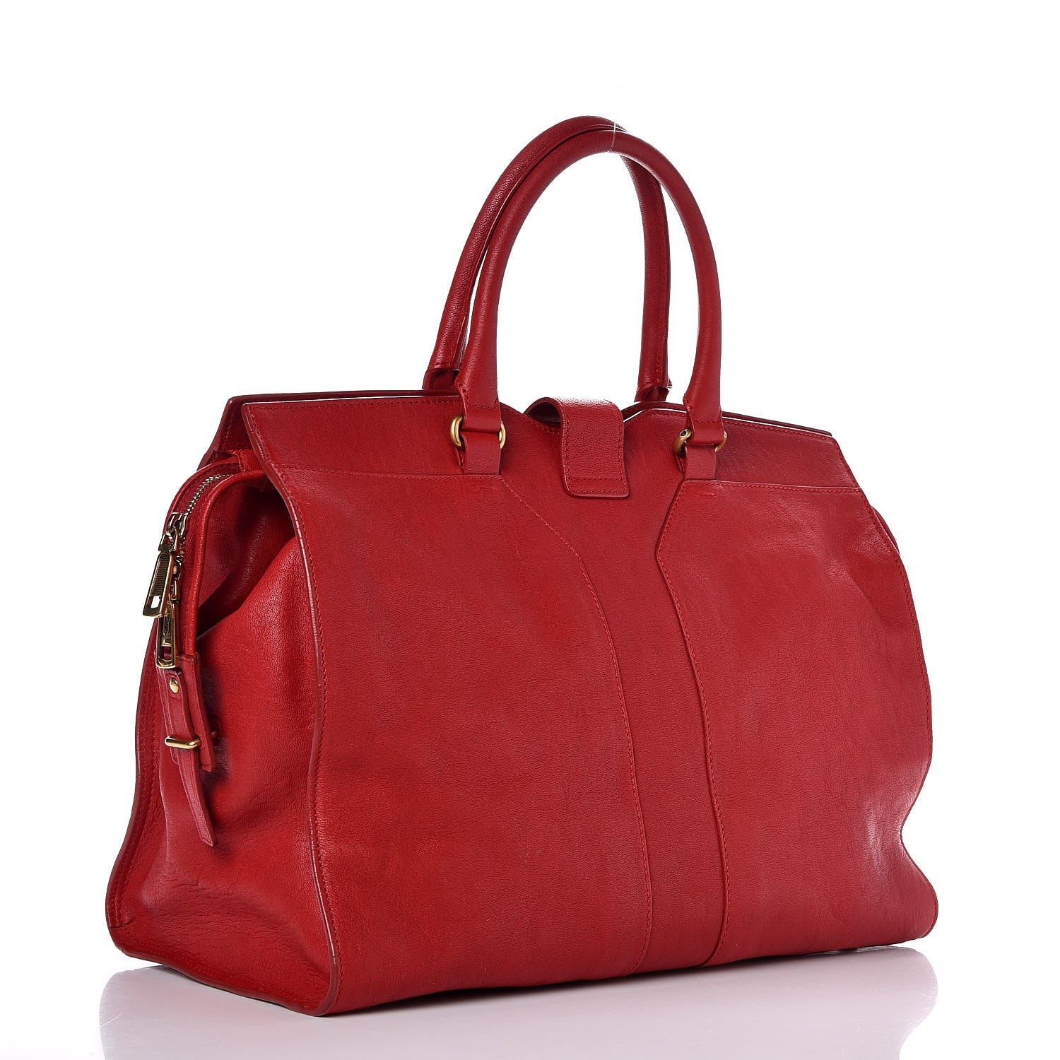 Saint Laurent Sheepskin Large Cabas ChYc Red 3 of 10