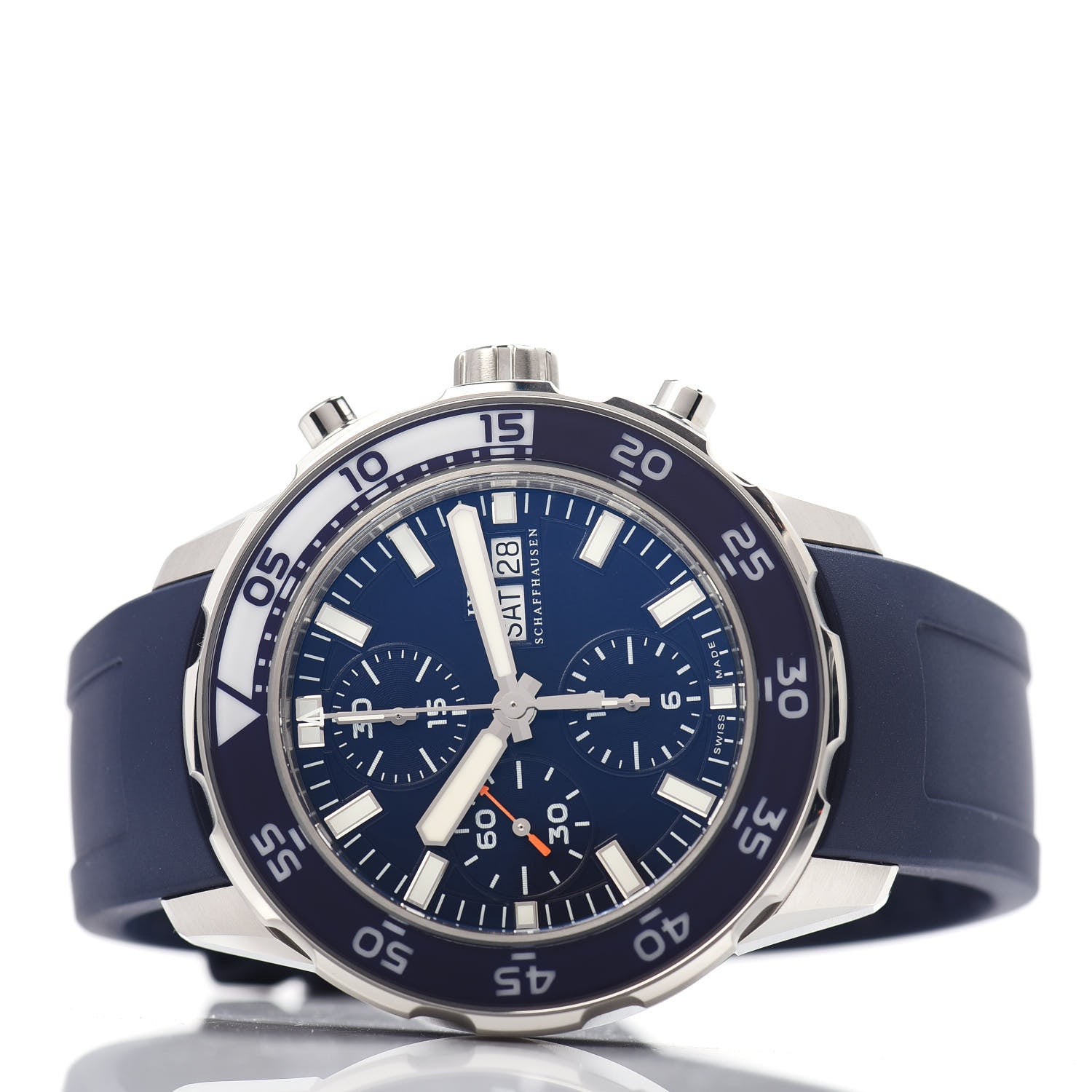IWC Stainless Steel Rubber 45mm Aquatimer Chronograph Automatic Watch Blue IW376711 2 of 4