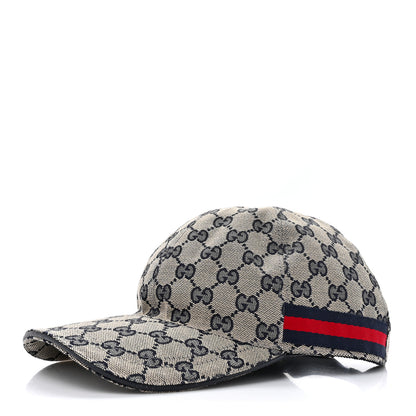 Gucci Monogram Web Baseball Hat L Beige Blue 1 of 11