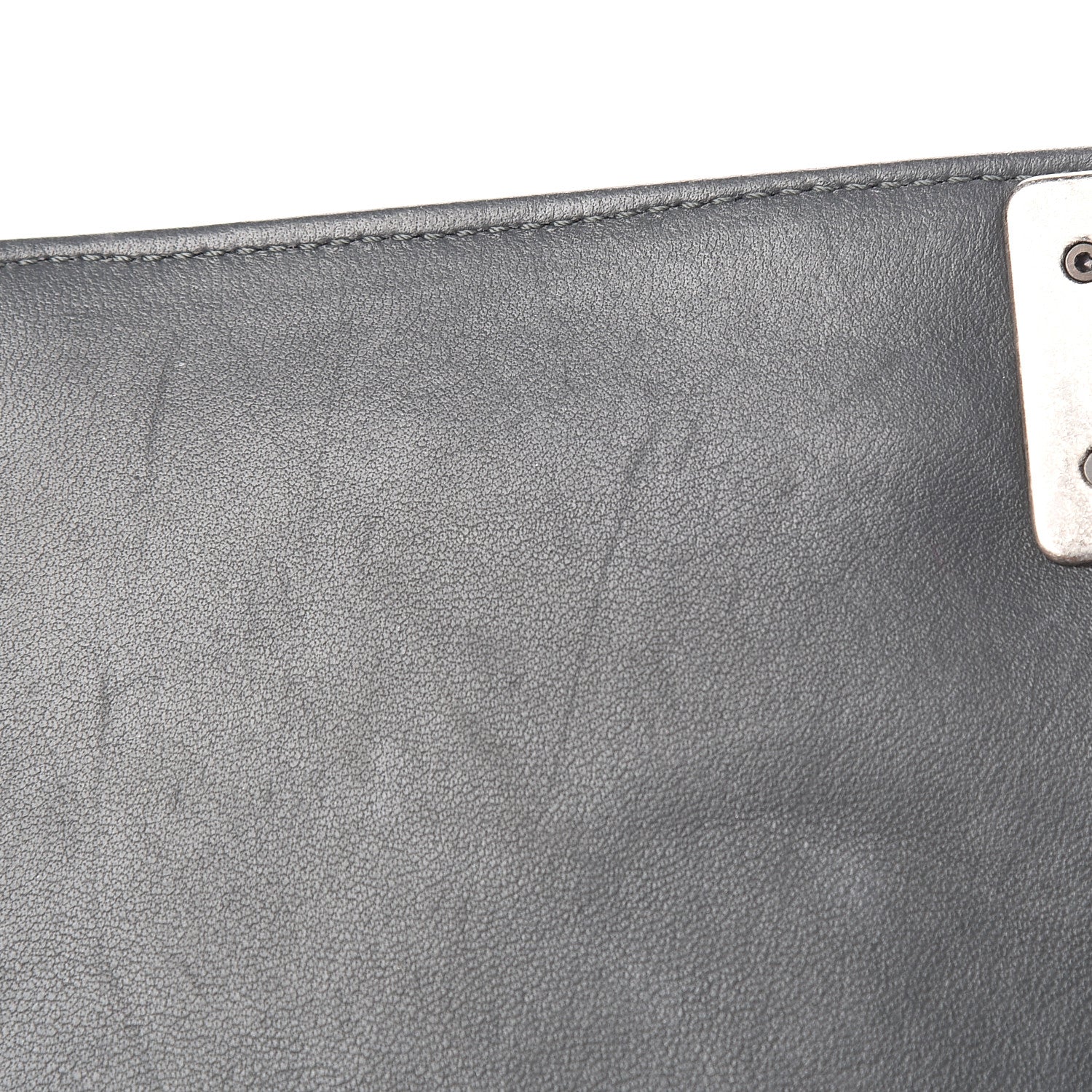 Chanel Lambskin Quilted Medium Boy Flap Dark Grey 10 of 14