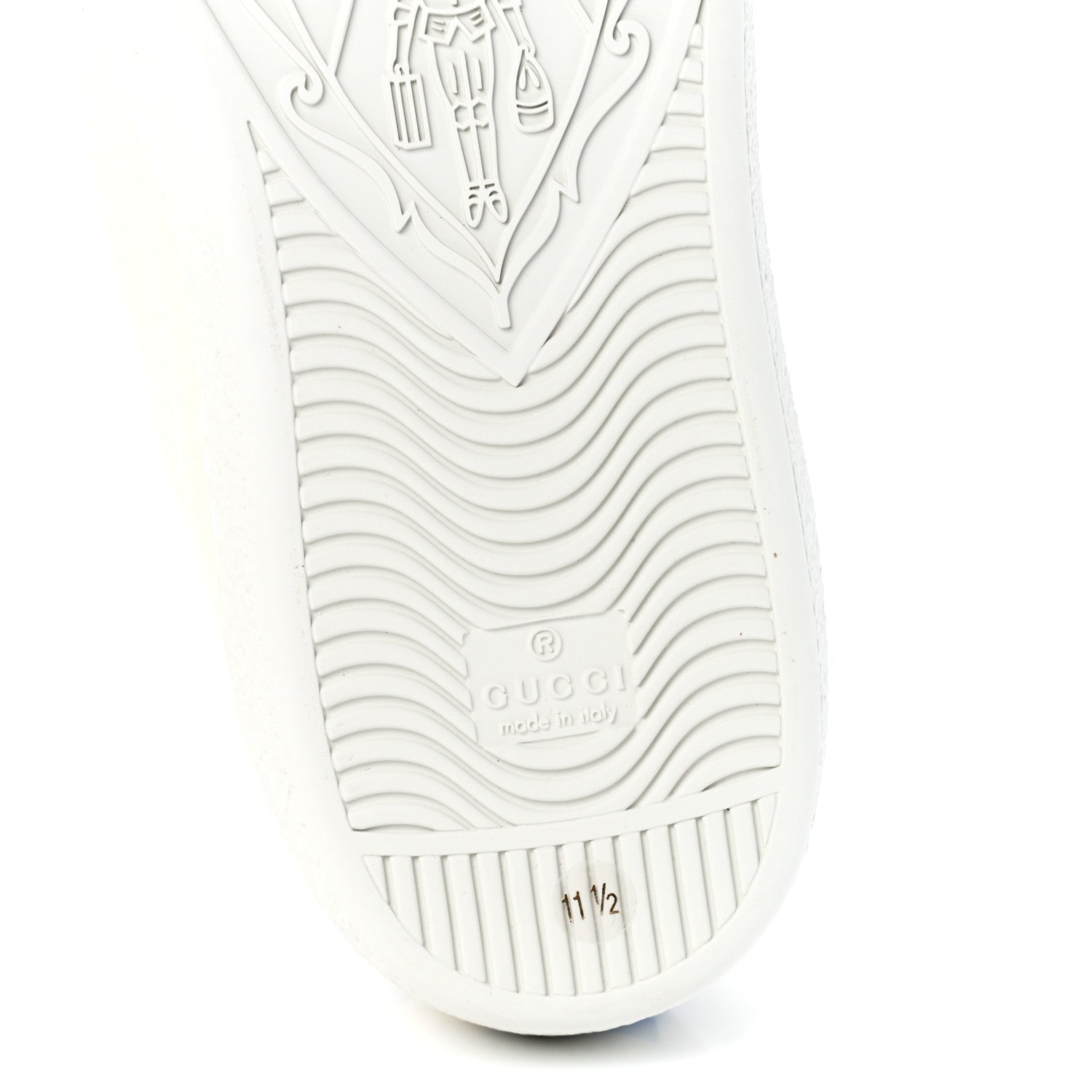 Gucci Calfskin Nubuck Interlocking G Mens New Ace Sneakers 11.5 Mystic White Hibiscus Red Bright Splash 6 of 8