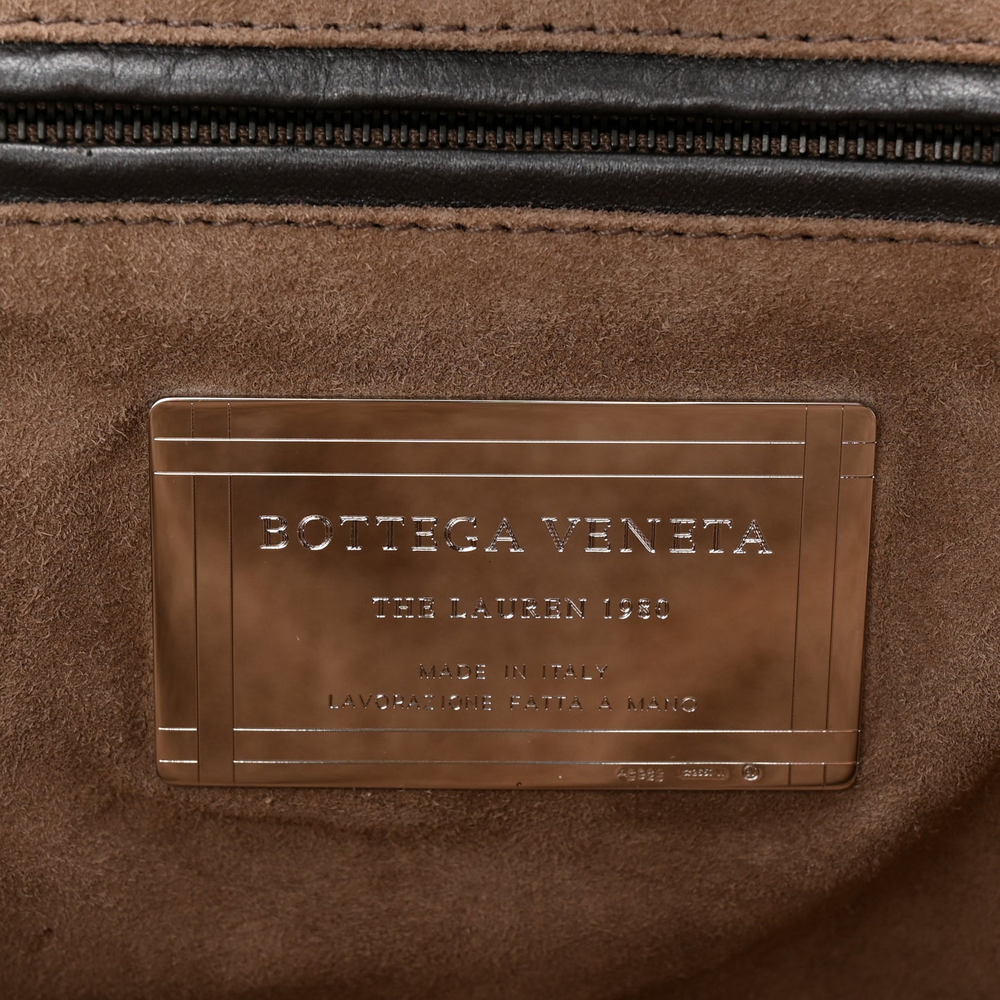 Nappa Intrecciato The Lauren 1980 Clutch Argento Ossidato