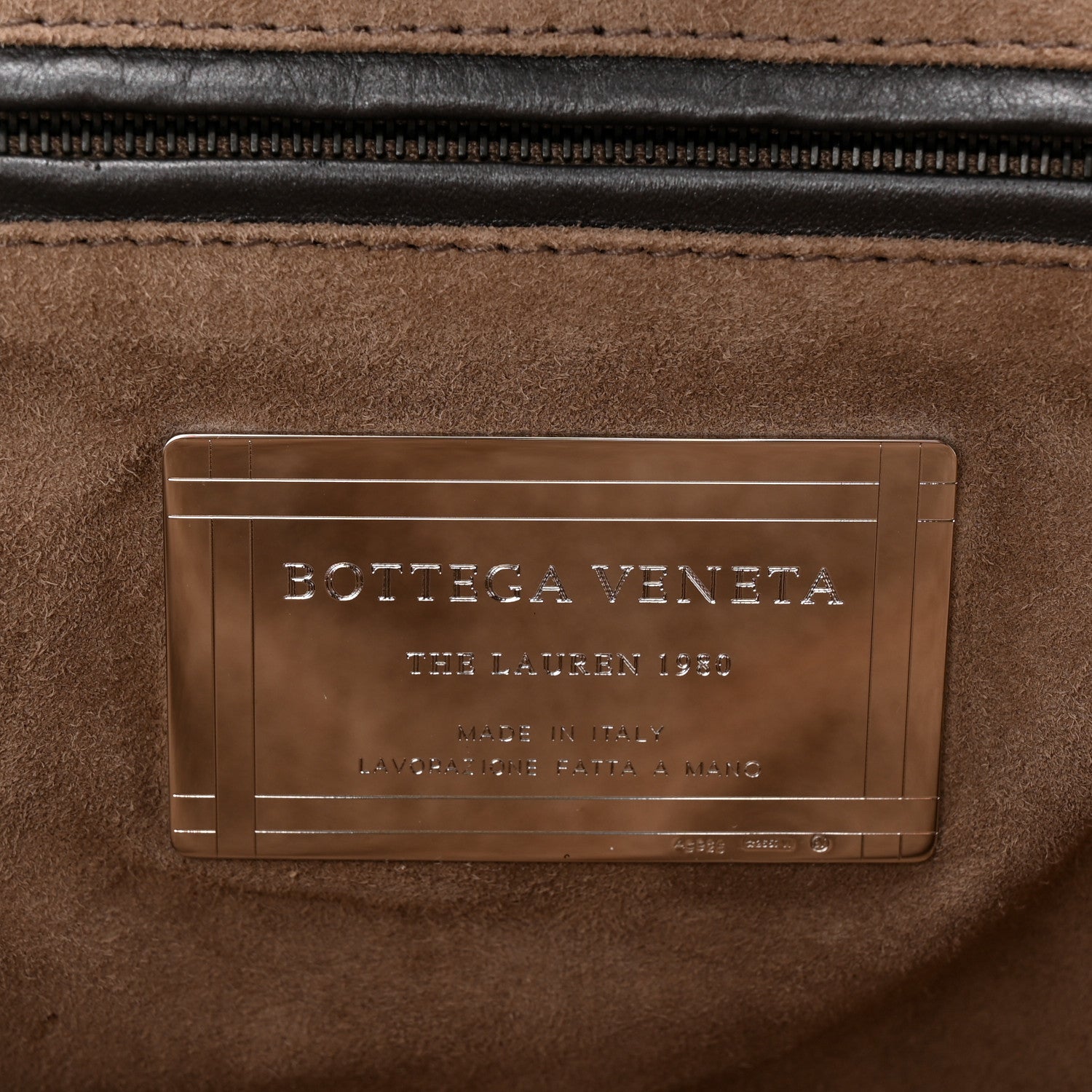 Bottega Veneta Nappa Intrecciato The Lauren 1980 Clutch Argento Ossidato 6 of 10