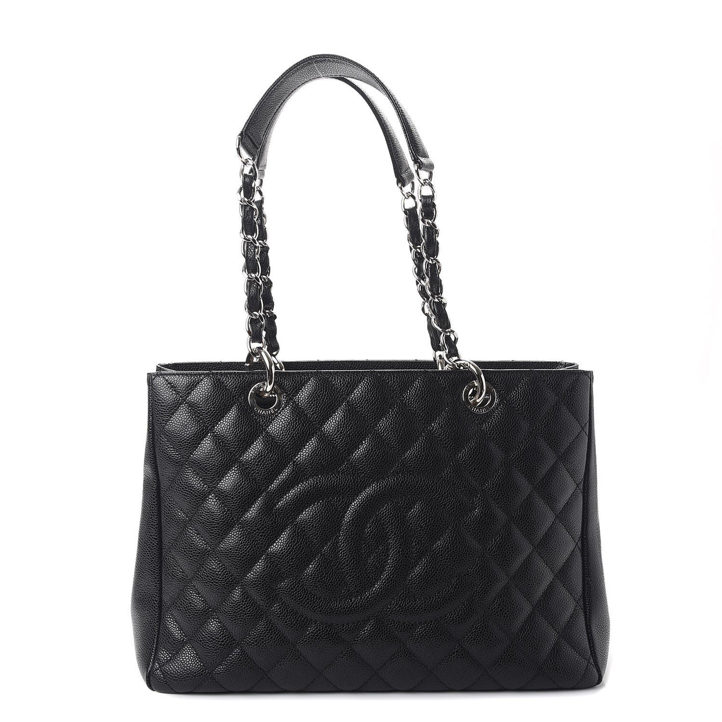 Caviar Quilted Grand Shopping Tote GST Black